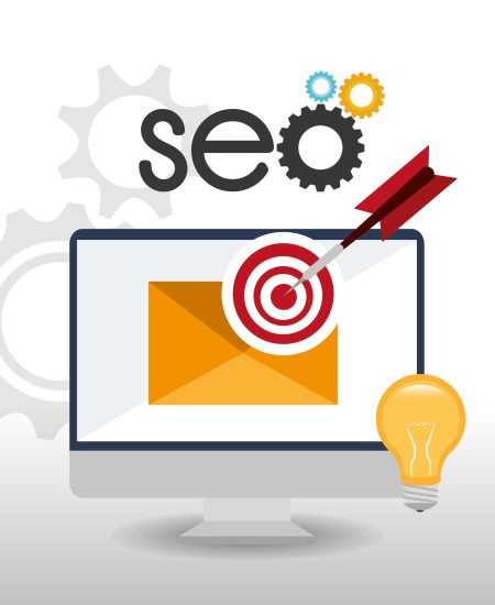 SEO design over white background, vector illustration.